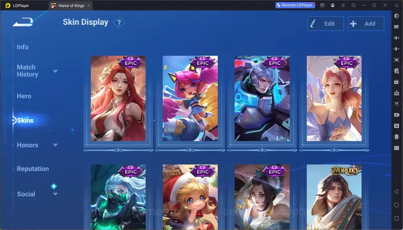 Honor of Kings Accounts Rare Skin Global|111H 122S|Lny Lam, Lny Consort Yu,Lny DaQiao,ShanHai Yao,ShanHai Yaria,JJK Garo,And 4