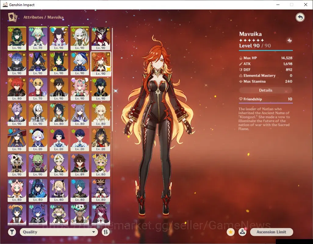 Genshin Impact Accounts ASIA|AR 60|Endgame|14 Limited + 7 (*5Weapon)|Nefer image 10
