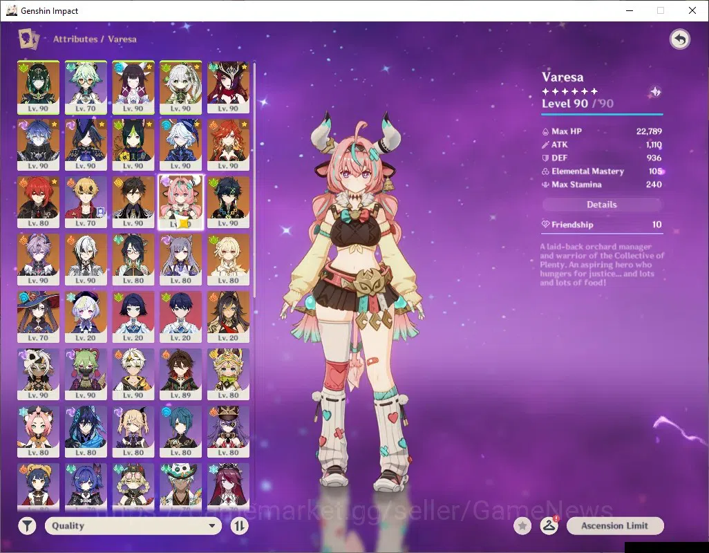 Genshin Impact Accounts ASIA|AR 60|Endgame|14 Limited + 7 (*5Weapon)|Nefer image 12