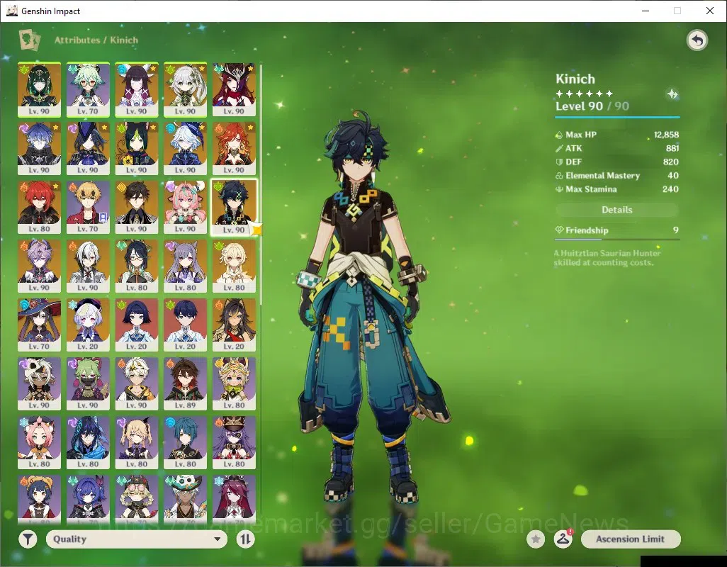 Genshin Impact Accounts ASIA|AR 60|Endgame|14 Limited + 7 (*5Weapon)|Nefer image 13