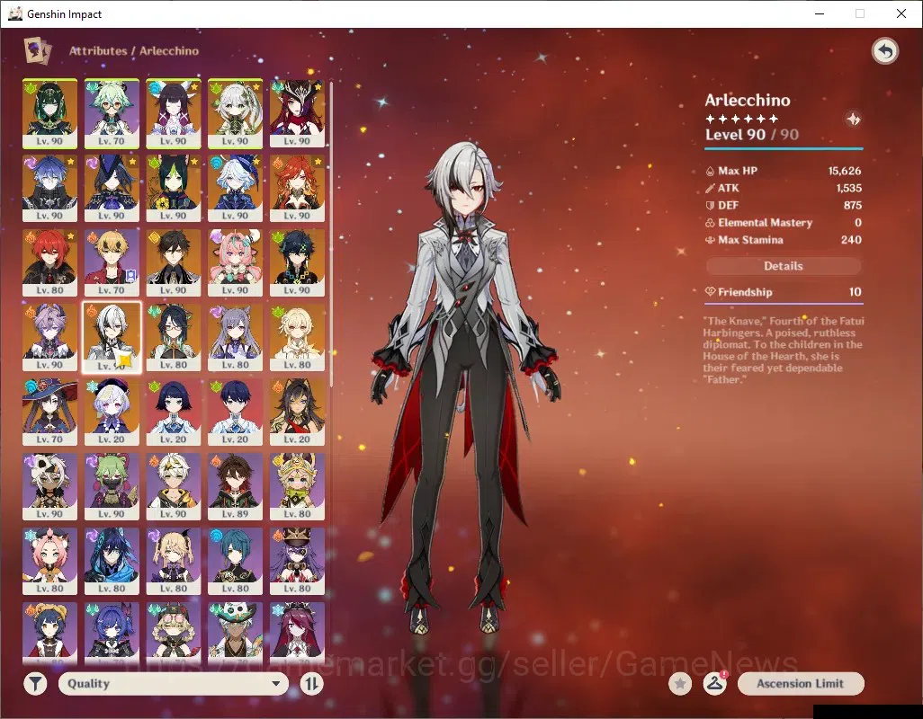 Genshin Impact Accounts ASIA|AR 60|Endgame|14 Limited + 7 (*5Weapon)|Nefer image 15