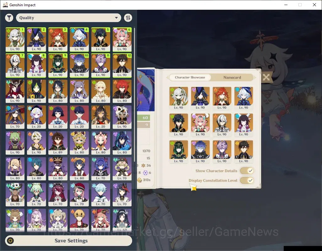 Genshin Impact Accounts ASIA|AR 60|Endgame|14 Limited + 7 (*5Weapon)|Nefer image 2