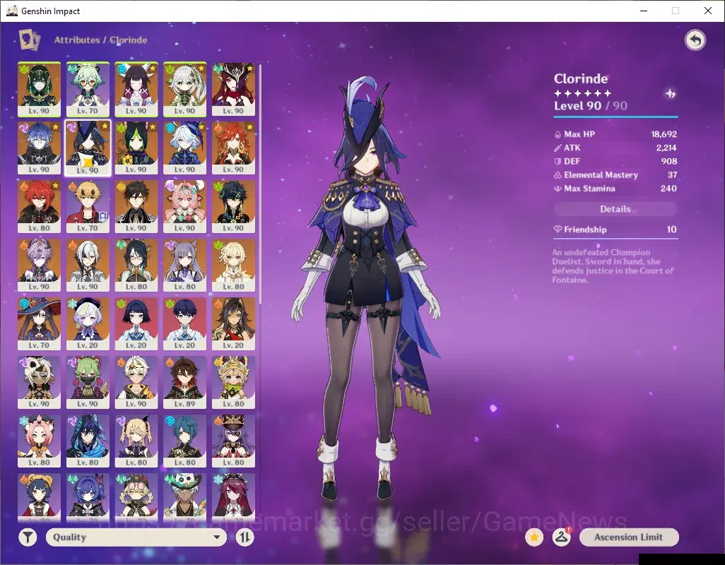Genshin Impact Accounts ASIA|AR 60|Endgame|14 Limited + 7 (*5Weapon)|Nefer image 8