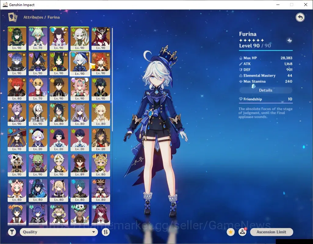 Genshin Impact Accounts ASIA|AR 60|Endgame|14 Limited + 7 (*5Weapon)|Nefer image 9