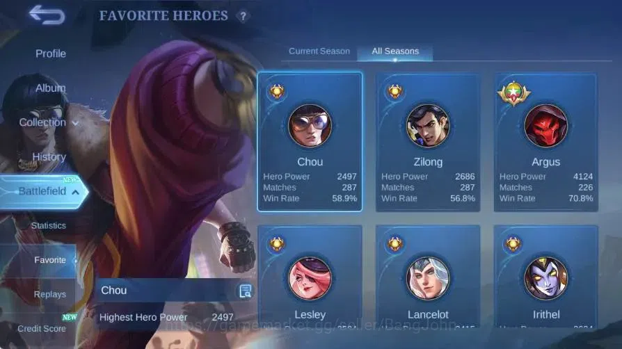 Mobile Legends: Bang Bang Accounts Global|Expert|Skin214|KOF Karina|ZODIAC Lancelot|B image 19