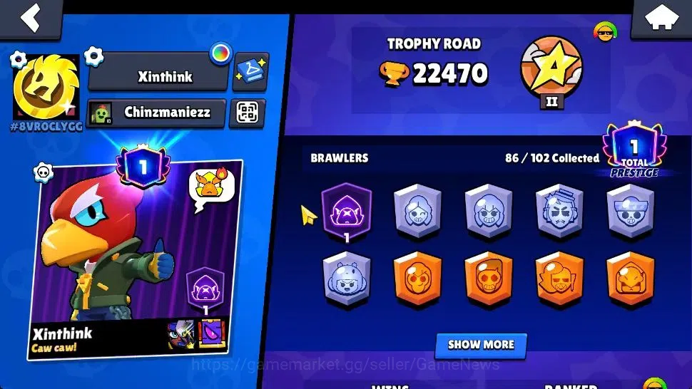 Brawl Stars Accounts 22K Trophy|10K Bling|86 Brawlers 13 Max Lvl|1 UL [ image 2