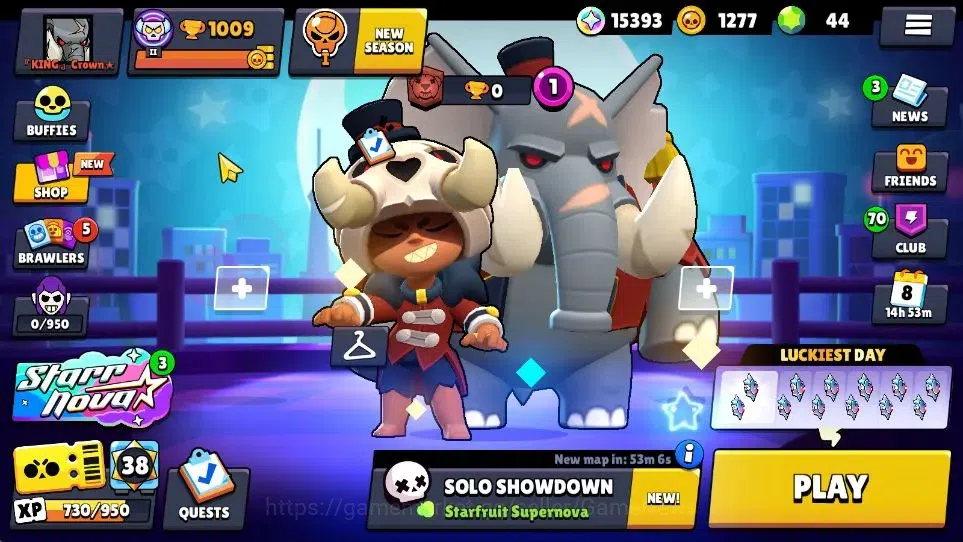 Brawl Stars Accounts 1009 Trophy|15K Bling|19 Brawlers 3 Max Lvl [Shelly,Poco,Mina]|1 Legend Skins (Tusked Nita) 3 Epic|CN 3