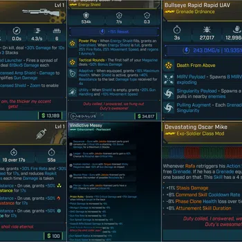 Borderlands 4 Items LVL1 EXO-SOLDIER LEVELING PACK (RAFA CLASS MOD MAX ALL SKILLS + 534K SHIELD + AOE GRENADE + REPKIT