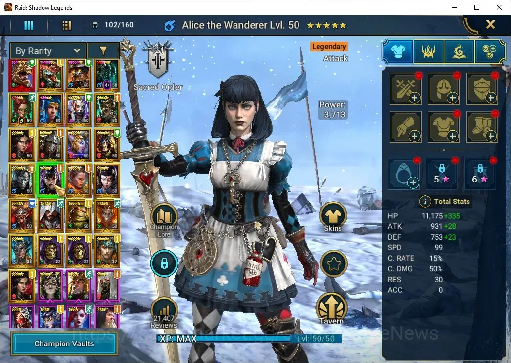 Buy Raid: Shadow Legends Accounts - Lv 43 | 832K Power | 1