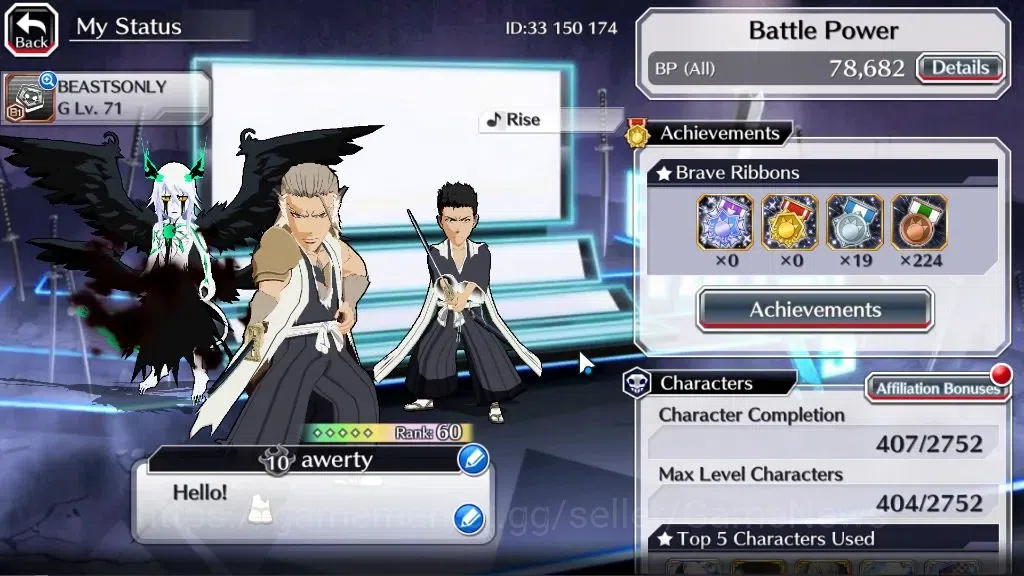 Bleach: Brave Souls Accounts [GLOBAL]52K Orbs|TYBW26 Momo,Shinji,TYBW25 Renji,1 image 2