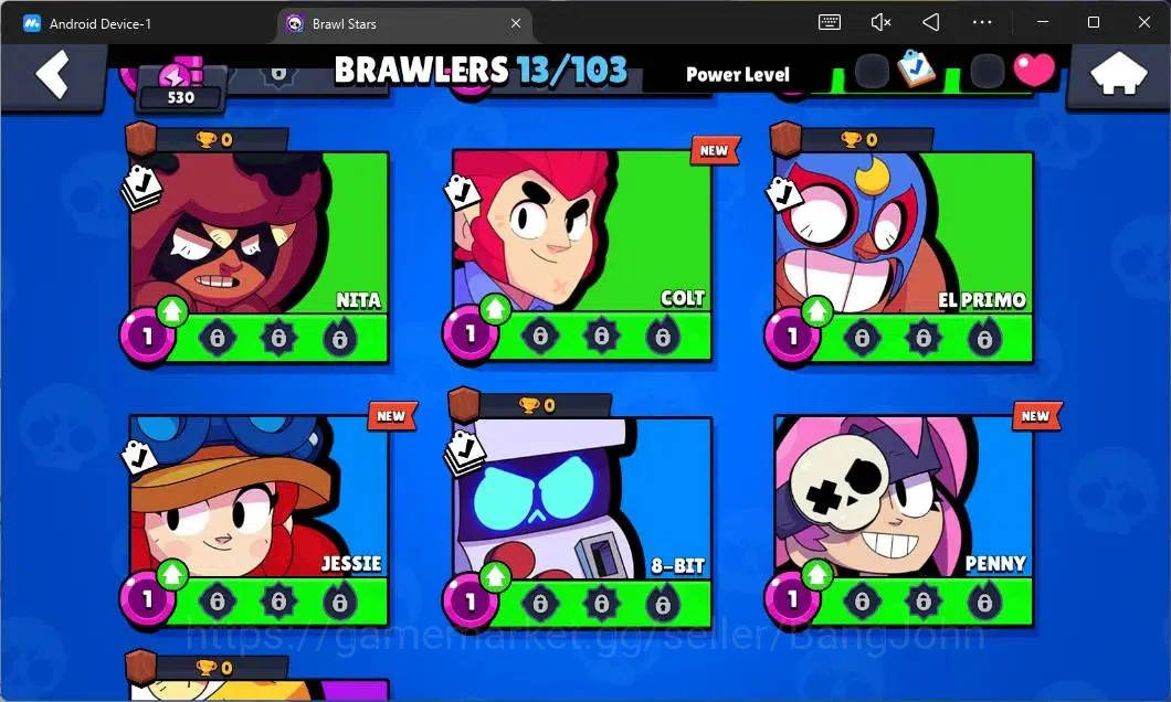 Brawl Stars Accounts Global | 530 Thropy|13 Brawler|1 Hypercharge(Shell image 6
