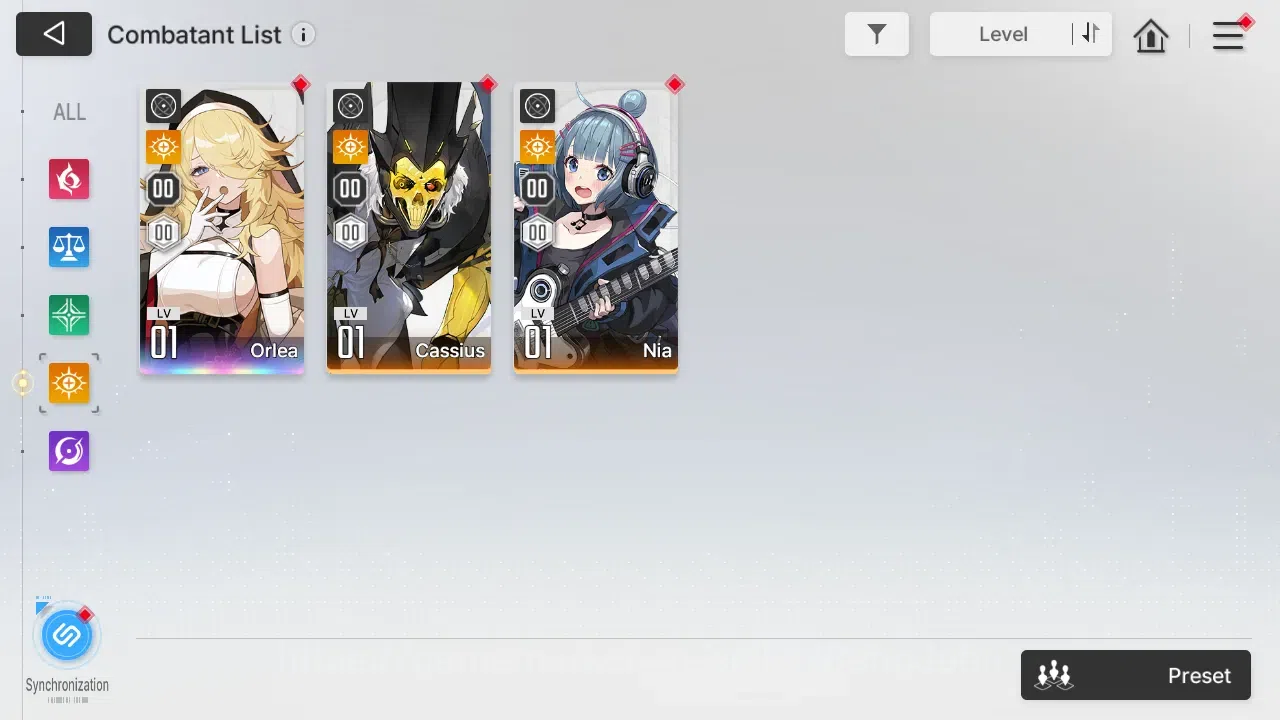 Chaos Zero Nightmare Accounts ASIA | Lvl 54 | 7 SSR | Heidemarie ME2 | Rin ME1 | Orlea ME1 | Selector On | More Details 9