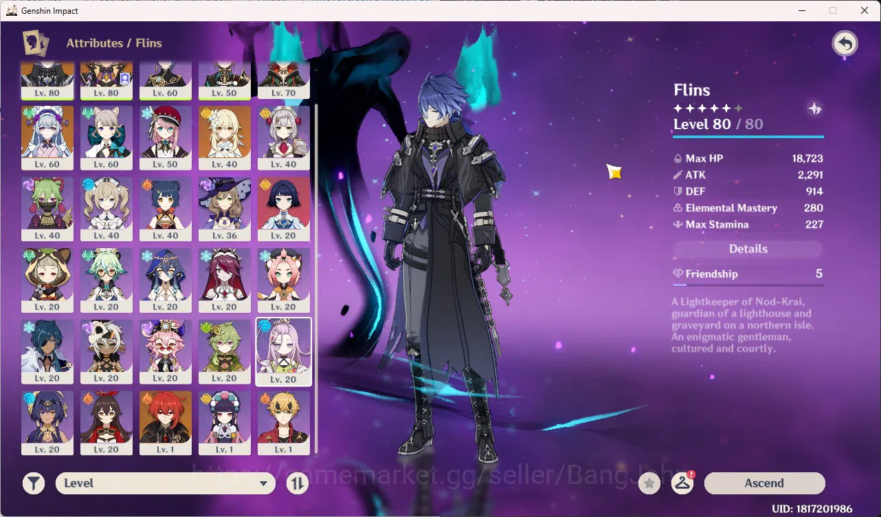 Genshin Impact Accounts Mid-Game | ASIA | AR 45 | 2 Limit Arataki Itto | F image 3