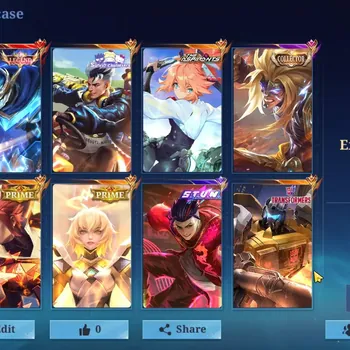 Mobile Legends: Bang Bang Accounts Others Exalted|Skin 367 Hero 133|Legend Gusion|Fanny Aspirant|Sanrio Claude+Florin|Prime