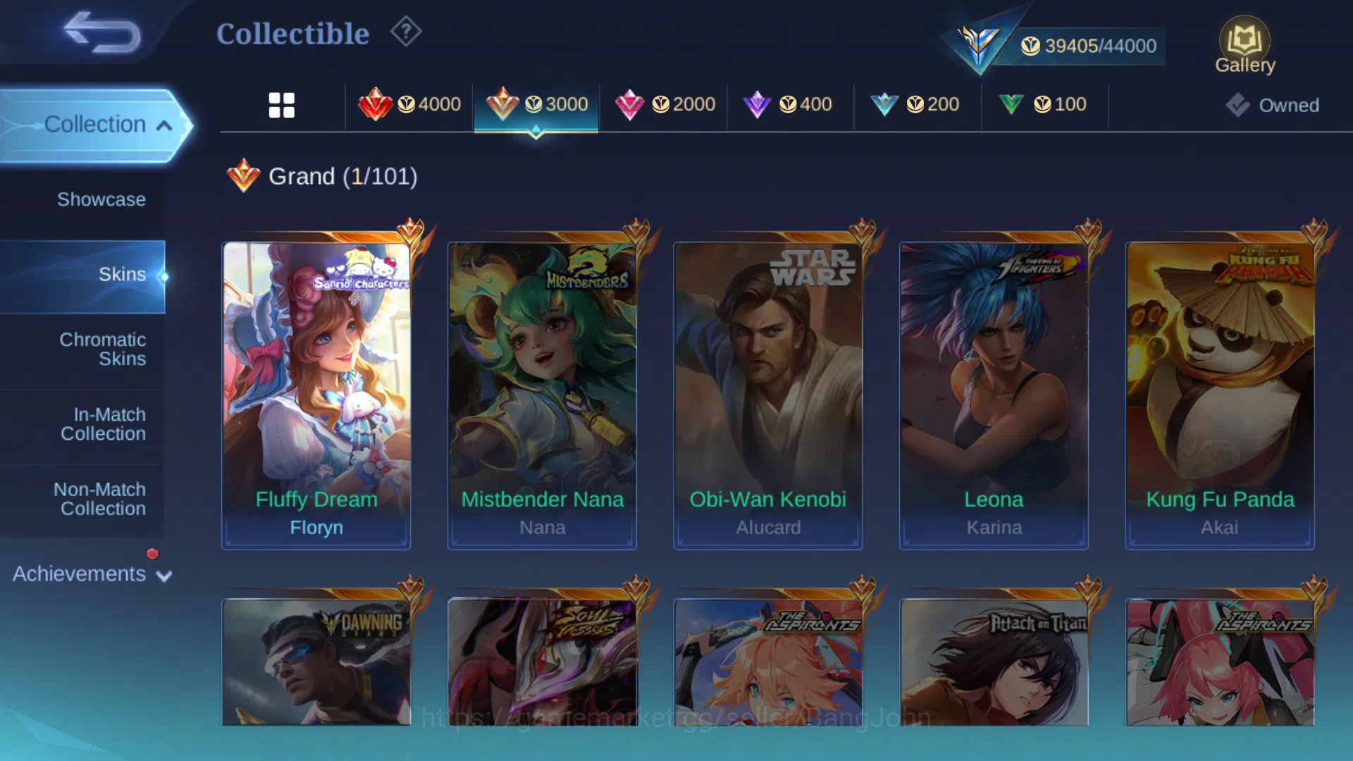 Mobile Legends: Bang Bang Accounts Hero 64 | Skin 158| Sanrio Floryn | CC Natalia | L image 12