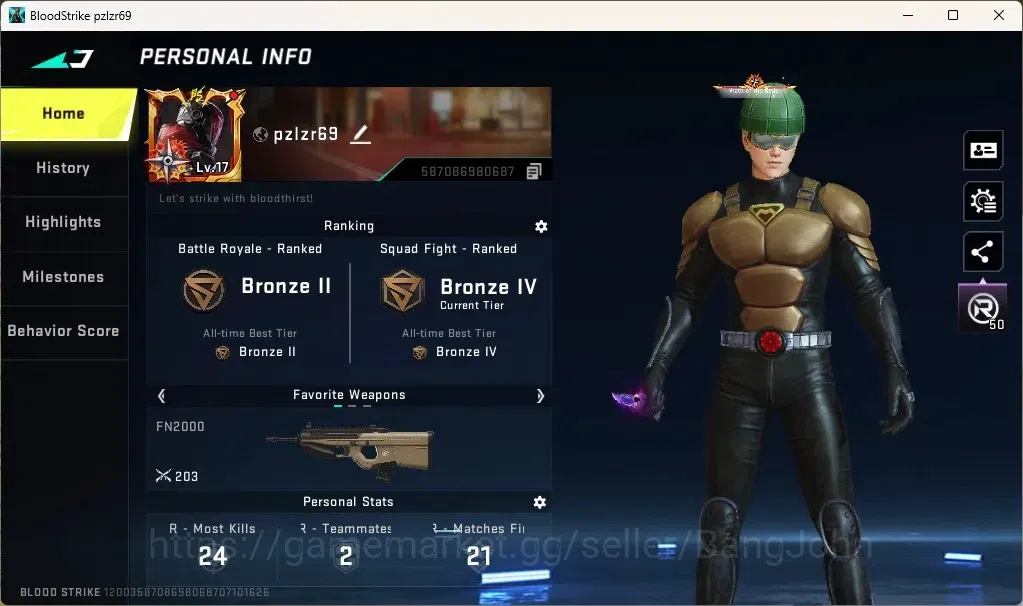 Blood Strike Accounts Others ASIA | 1 ULTRA MELEE: Butterfly Knife - Starfall | 1 TR Gun: MCX| 1 ULTRA Gun | 1 Epic Name 1