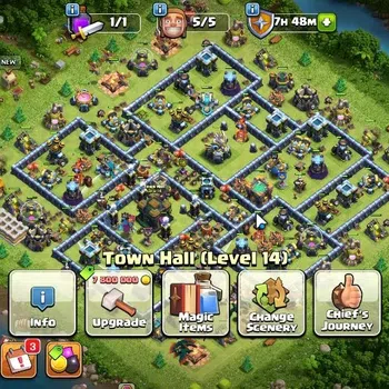 Clash of Clans Accounts High-End LV 130|TH 13-BH 9|HH 8|Limited Skin|BK 64,AQ 70,GW 44,MP 48,RC 28|BM14\BC 17|1429 Gems|CN