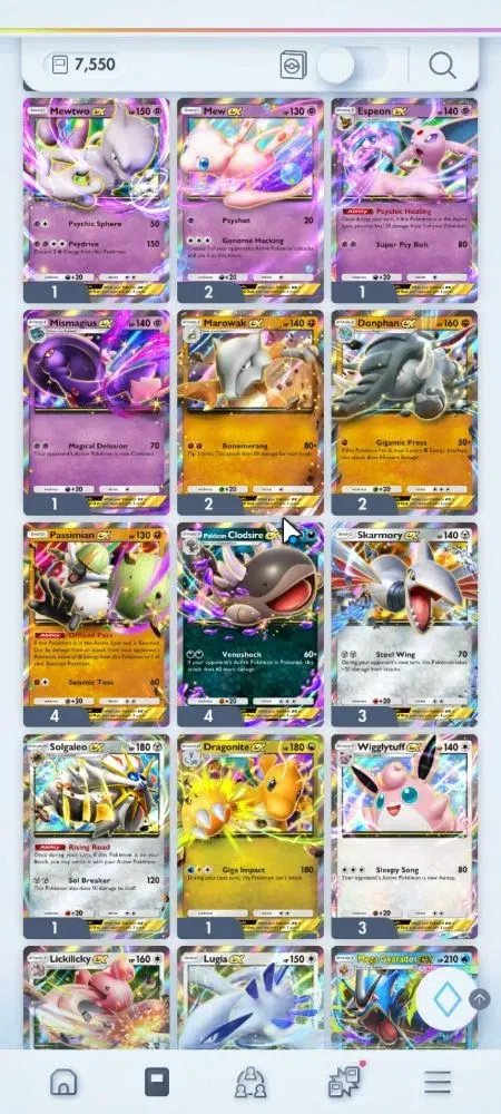 Pokémon TCG Pocket Accounts EN 7,5K Card|145 EX|2 Crown [Lunala,Metal Barrier] image 17