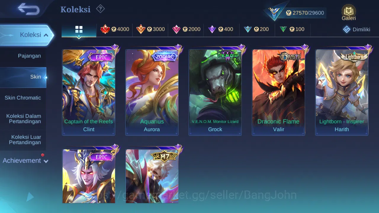 Mobile Legends: Bang Bang Accounts Hero 49 Skin 89 | Prime Granger | KOF Karina | Luc image 4