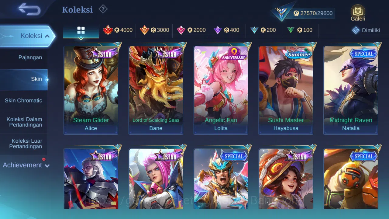 Mobile Legends: Bang Bang Accounts Hero 49 Skin 89 | Prime Granger | KOF Karina | Luc image 5