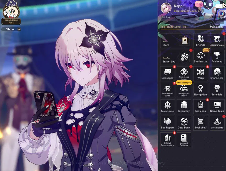 Honkai Star Rail Mid Game Asia|TL 70|DOT Prem Team|13 Limited|[Evernight,Jin image 1