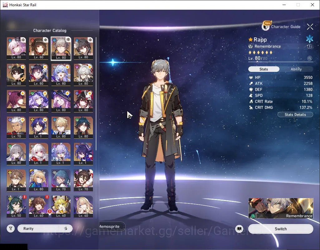 Honkai Star Rail Accounts Asia|TL 70|DOT Prem Team|13 Limited|[Evernight,Jin image 4
