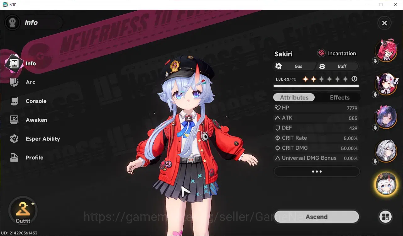 Neverness to Everness Accounts GLOBAL SEA|HL27|TL13|6SSR 3Limited(Hotori+Skin,Lac image 7