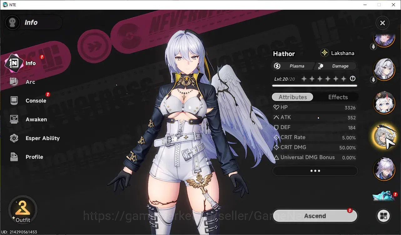 Neverness to Everness Accounts GLOBAL SEA|HL27|TL13|6SSR 3Limited(Hotori+Skin,Lac image 8