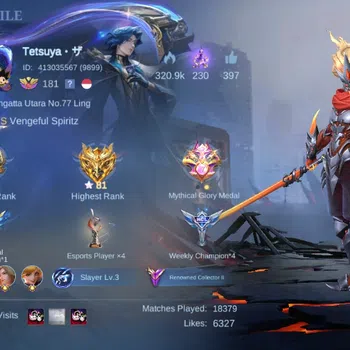 Mobile Legends: Bang Bang Accounts Others Global|Skin 324|Renowned|KOF Karina,LBox Karina,STAR Hayabusa,PACE Fanny,Blazing