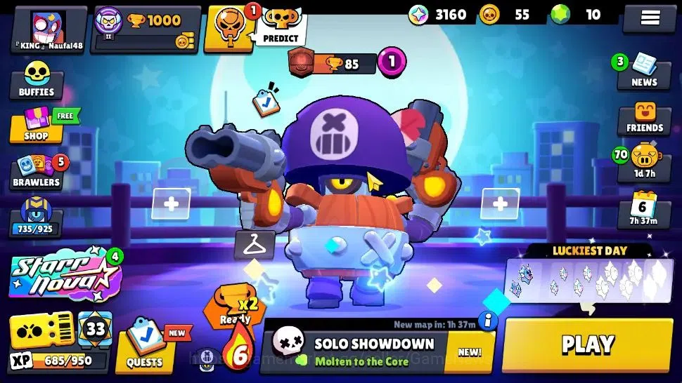 Brawl Stars Accounts 1000 Trophy Lv 33 | 14 Brawlers 3 Max Lv | 1 Epic image 1