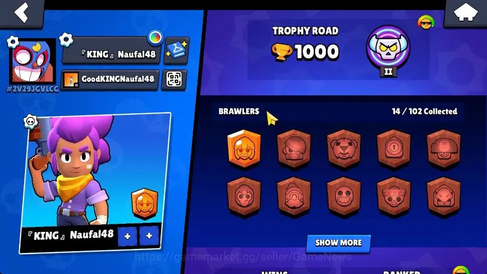 Brawl Stars Accounts 1000 Trophy Lv 33 | 14 Brawlers 3 Max Lv | 1 Epic image 2
