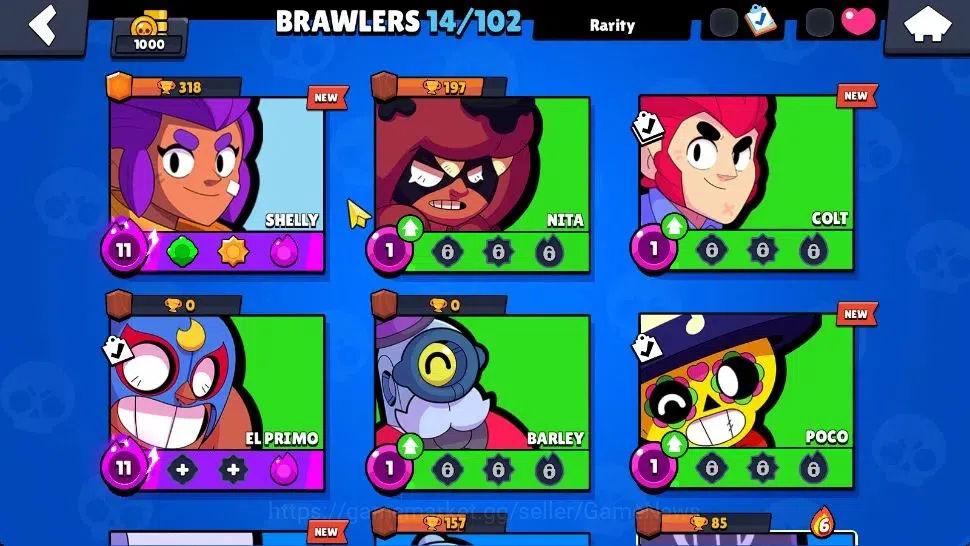 Brawl Stars Accounts 1000 Trophy Lv 33 | 14 Brawlers 3 Max Lv | 1 Epic image 7