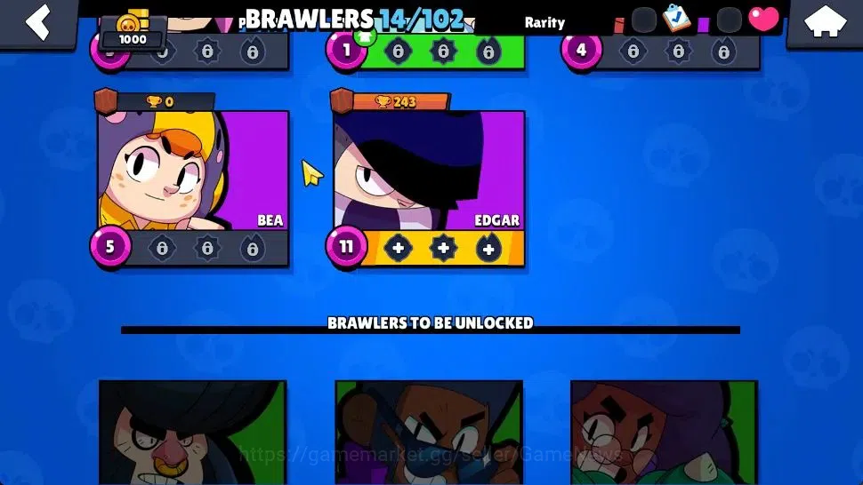 Brawl Stars Accounts 1000 Trophy Lv 33 | 14 Brawlers 3 Max Lv | 1 Epic image 9