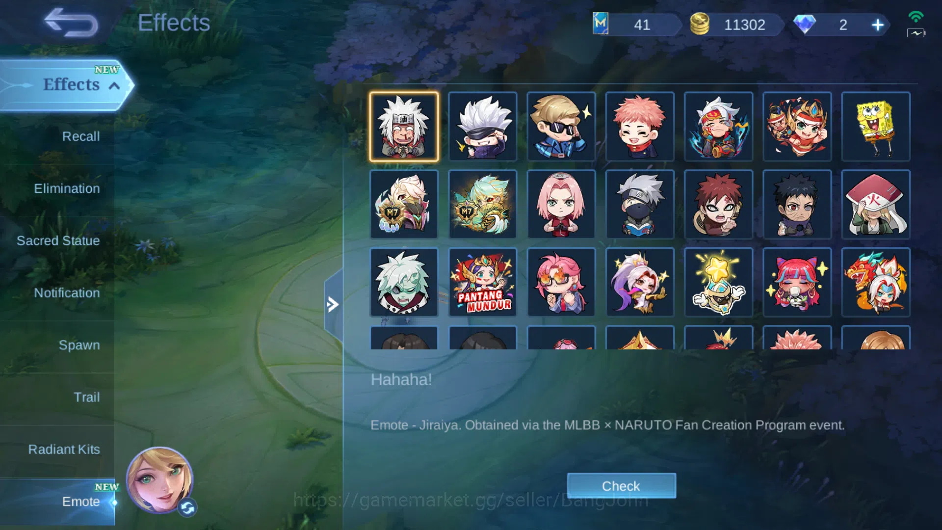 Mobile Legends: Bang Bang Accounts Hero 93 | Skin 117 | Spec Jungle | lightborn Fanny image 5