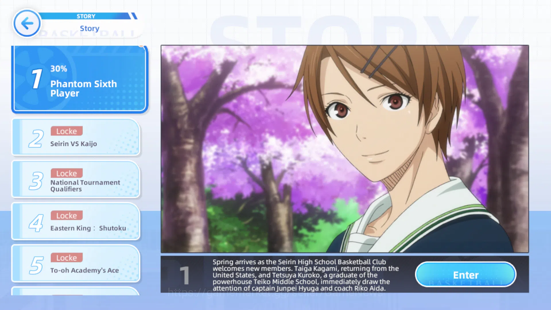 Kuroko's Basketball Street Rivals Accounts SEA SV011|Fresh Starter Lv 4 | Limit Zone Taiga Kagami + 4 Other Char + Story 6