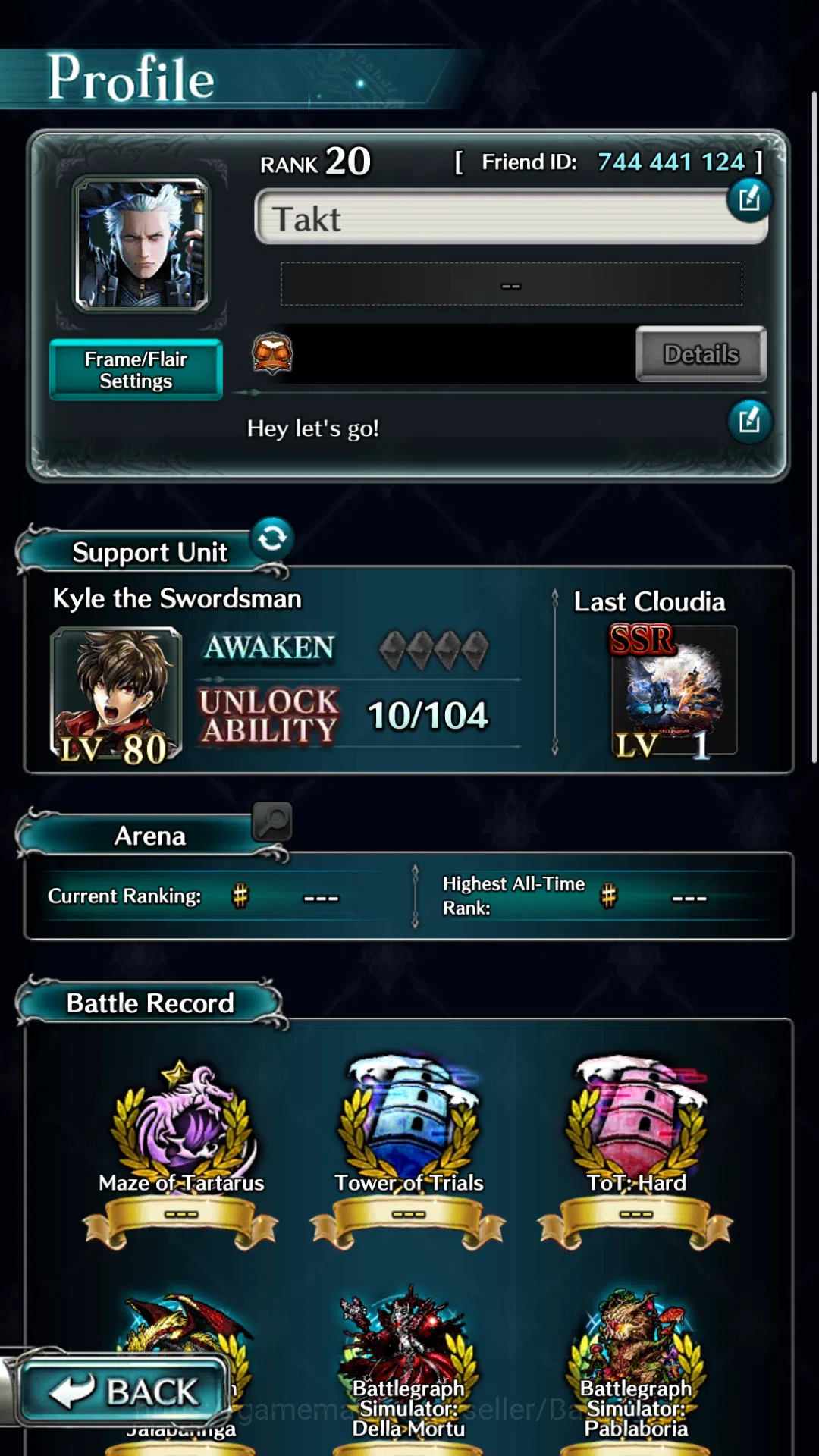 Last Cloudia Accounts Global|Rank 20|Collab (DragonoidMilim,Vergil,Nero) image 2