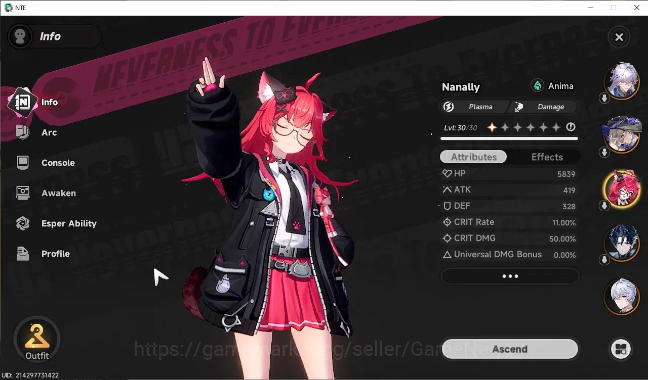 Neverness to Everness Accounts GLOBAL SEA|HL 15|TL 7|4 SSR|Chaos,Nanally,Jiuyuan, image 3