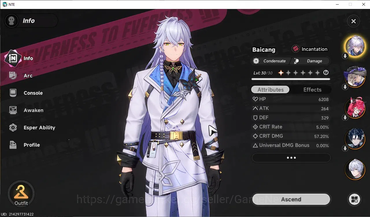 Neverness to Everness Accounts GLOBAL SEA|HL 15|TL 7|4 SSR|Chaos,Nanally,Jiuyuan, image 4