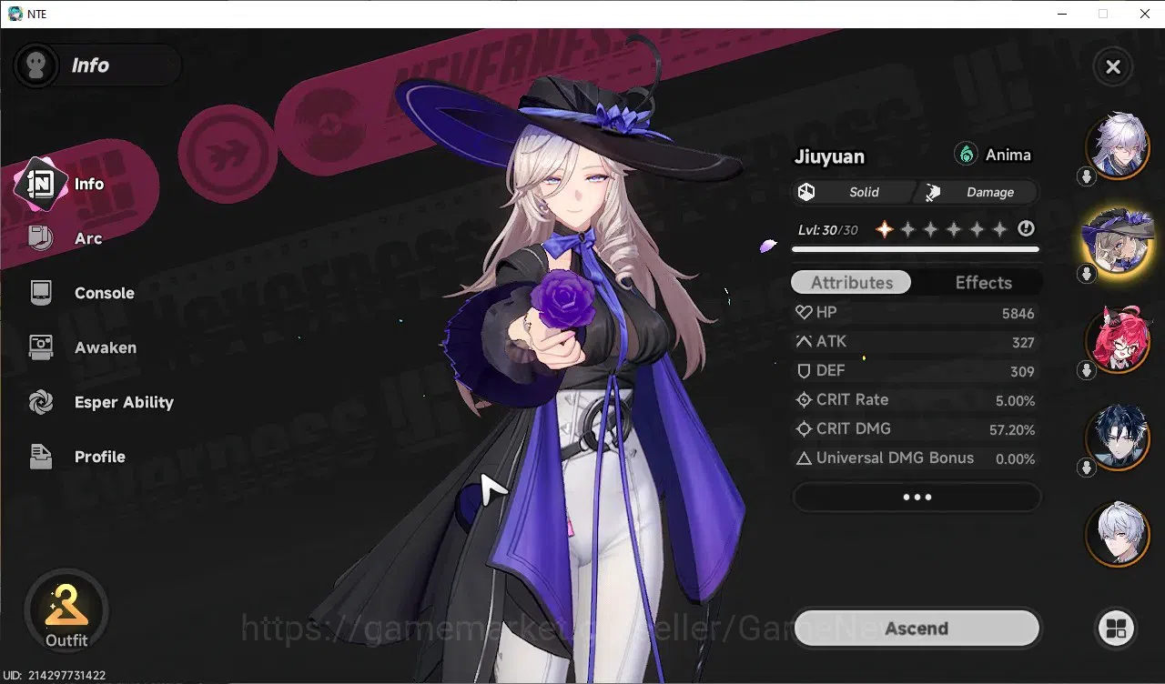 Neverness to Everness Accounts GLOBAL SEA|HL 15|TL 7|4 SSR|Chaos,Nanally,Jiuyuan, image 5