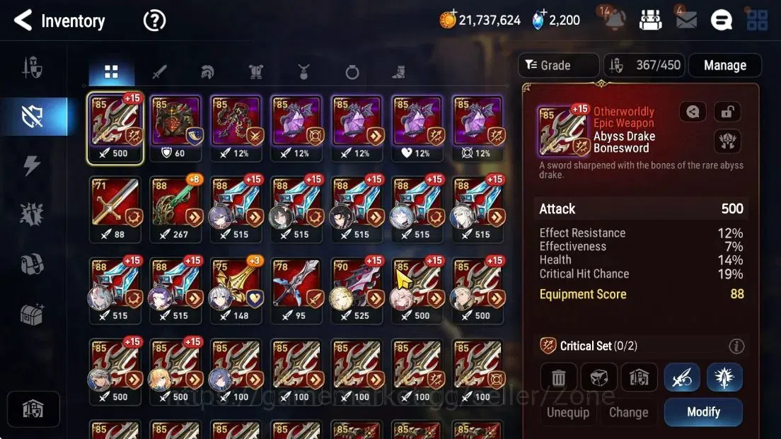 Epic Seven Accounts High-End Global|New ERA|9ML(Monarch Iseria, BArunka, NM Luna, RRoana, DK Sharun)|PoH+Bless+Theater ON|SS 10