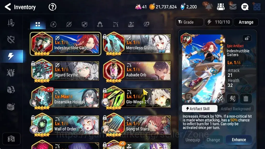 Epic Seven Accounts High-End Global|New ERA|9ML(Monarch Iseria, BArunka, NM Luna, RRoana, DK Sharun)|PoH+Bless+Theater ON|SS 11