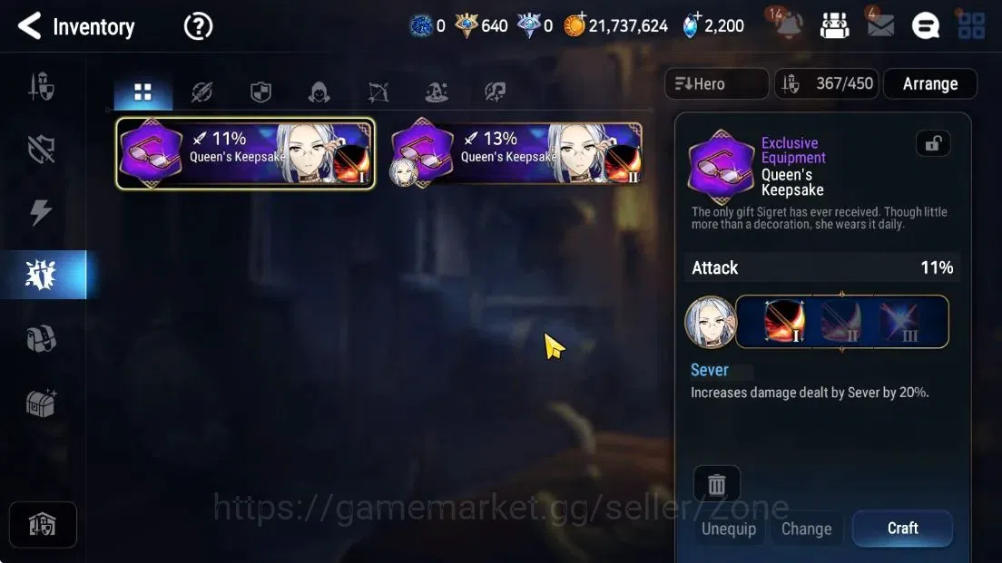 Epic Seven Accounts High-End Global|New ERA|9ML(Monarch Iseria, BArunka, NM Luna, RRoana, DK Sharun)|PoH+Bless+Theater ON|SS 12