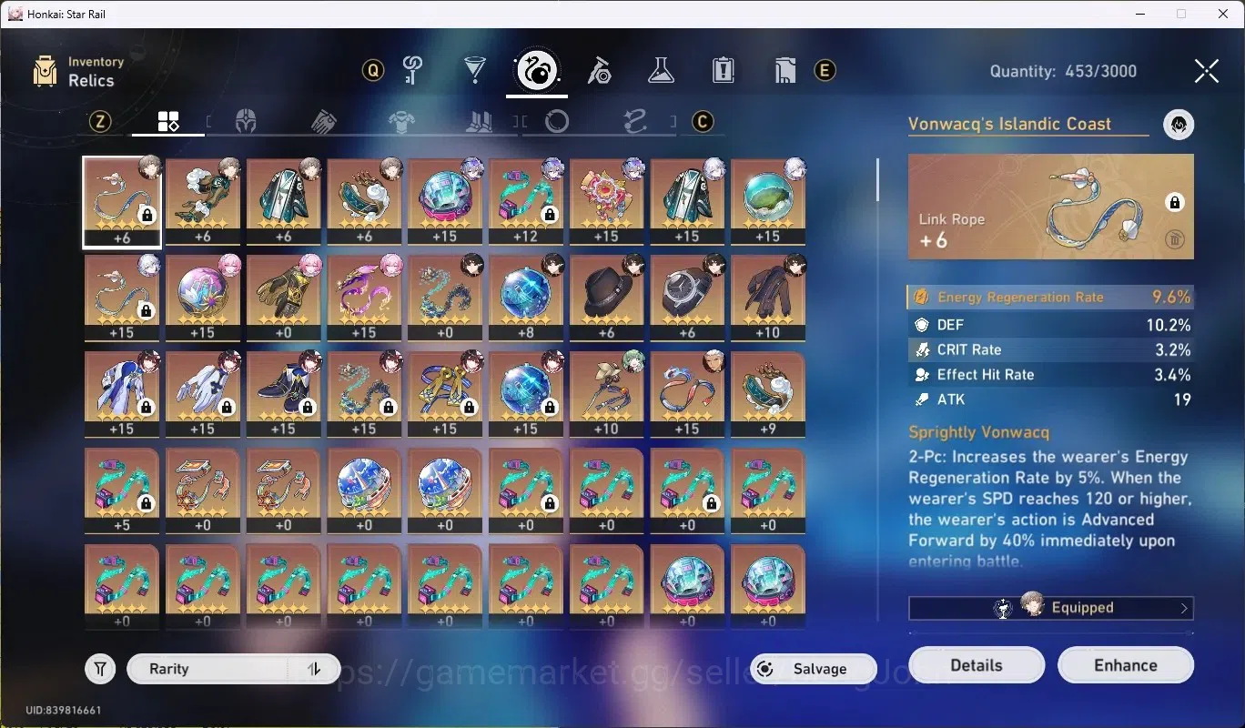 Honkai Star Rail Accounts Mid Game ASIA|TL 57|10 Char Limited [Yao 12