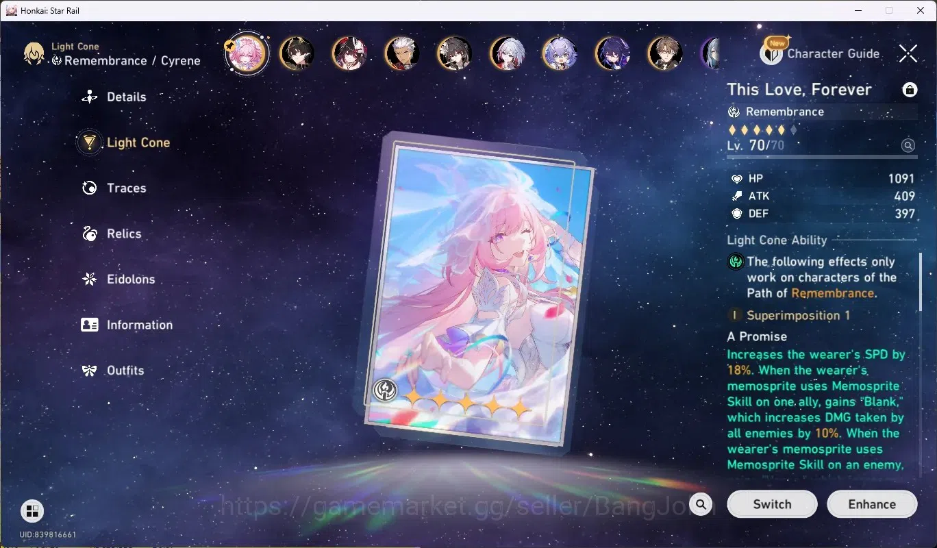 Honkai Star Rail Accounts Mid Game ASIA|TL 57|10 Char Limited [Yao 5