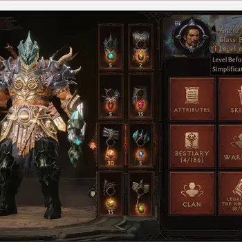 Diablo Immortal Accounts High-End NA - High Heavens | 60 (508) Barbarian-Harbinger|CR 34k|Reso 405|Inferno 1|L30 (4