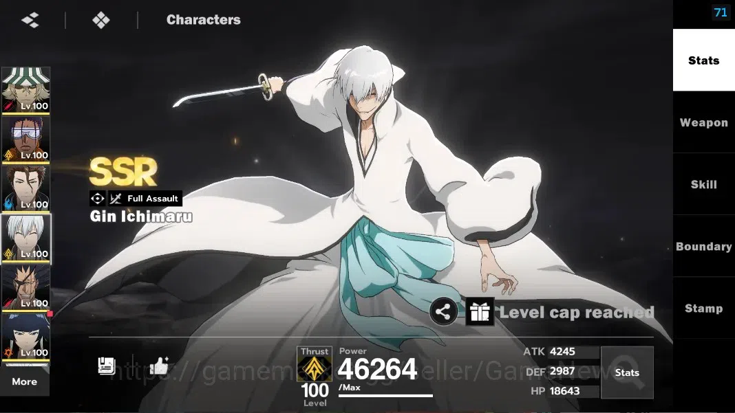 BLEACH: Soul Resonance Accounts NuverseSEA|LV 76|15 SSR [UrahB4,AizenB2,GinB1,Soi] image 14