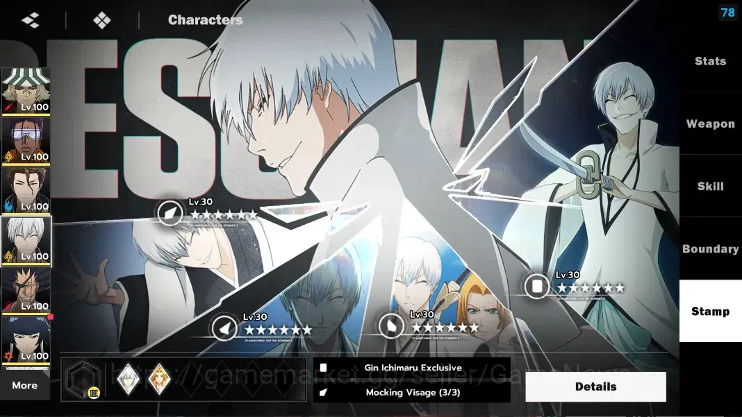 BLEACH: Soul Resonance Accounts NuverseSEA|LV 76|15 SSR [UrahB4,AizenB2,GinB1,Soi] image 17