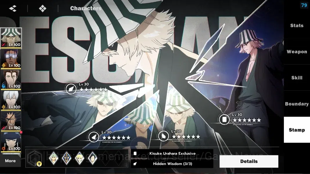 BLEACH: Soul Resonance Accounts NuverseSEA|LV 76|15 SSR [UrahB4,AizenB2,GinB1,Soi] image 6