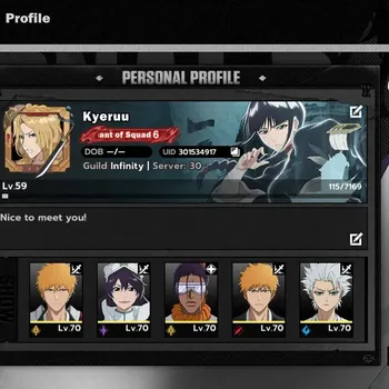 BLEACH: Soul Resonance Accounts Nuverse SEA|Lv.59|8 SSR 4 Sign(Ichigo