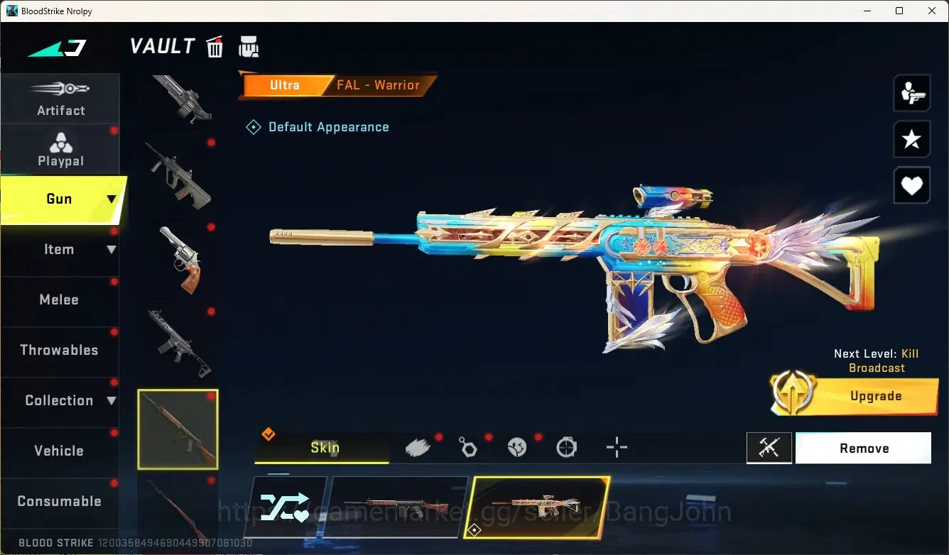 Blood Strike Accounts Others ASIA |1 Eternal Gun:UMP45-Infinite|3 Collab Gun|2 Limited Gun|8 Ultra Gun|Legendary 11